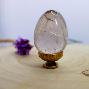 oeuf en quartz fumé