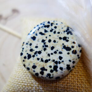 GALET PLAT JASPE DALMATIEN
