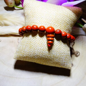 JASPE ROUGE 18 CM FERMOIR TIBETAIN