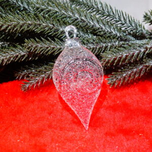 SUSPENSION DE NOEL ARGENTEE PAILLETTES EFFET DIAMANT