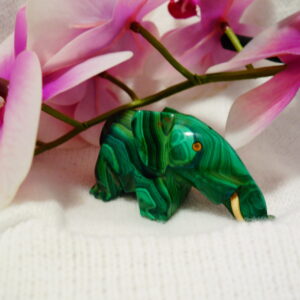 ELEPHANT EN MALACHITE
