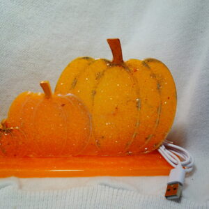 CITROUILLE SUR SOCLE LUMINEUX PORT USB