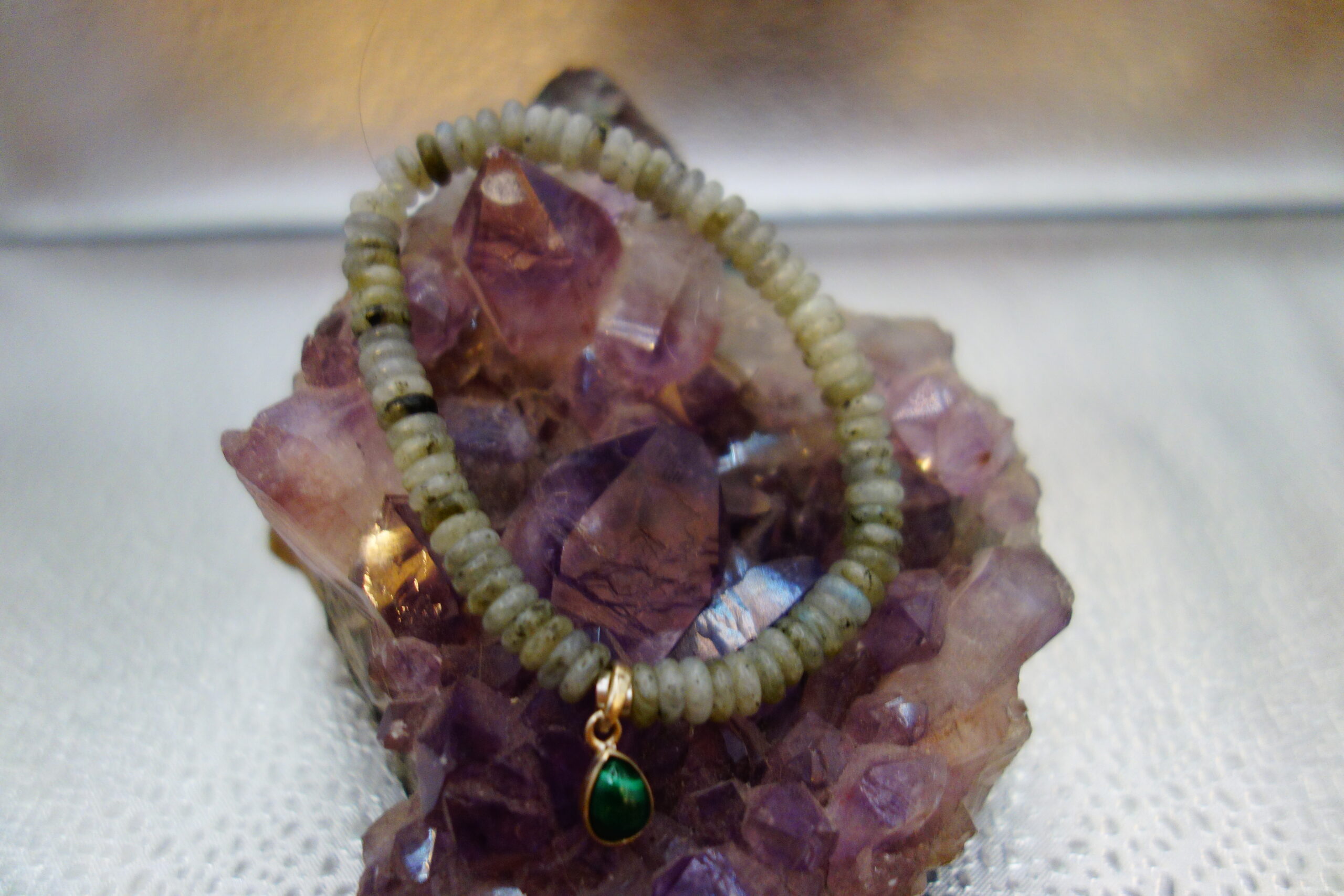 LABRADORITE ET BRELOQUE MALACHITE