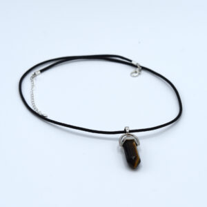 Cordon noir tissé embout en argent 925