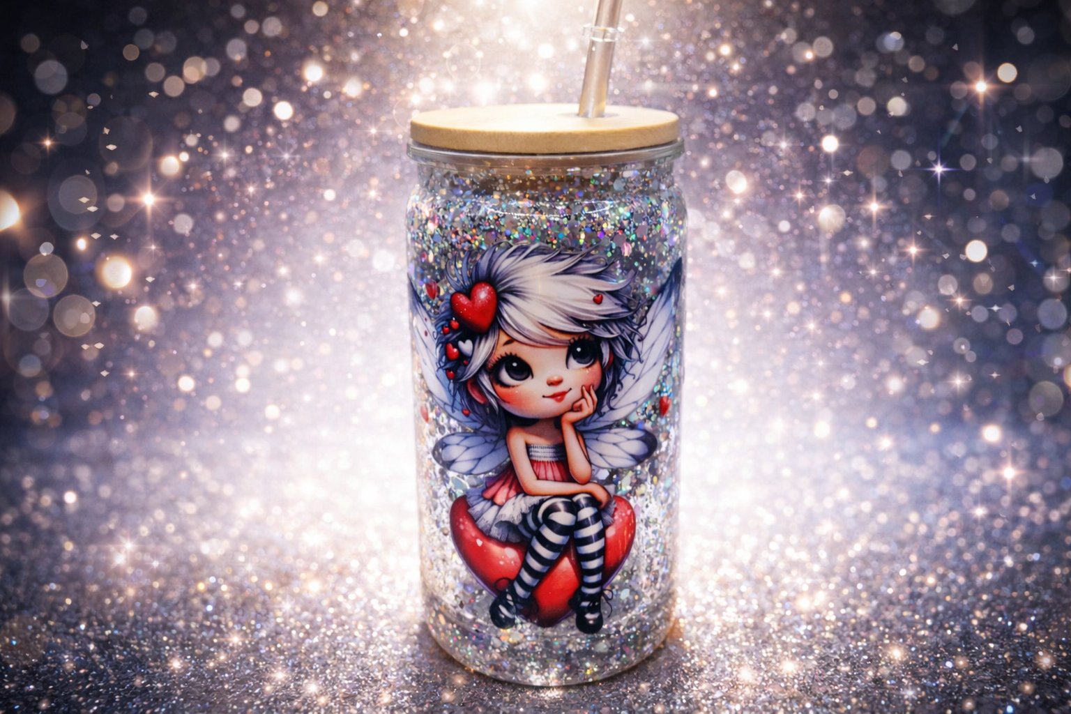 Gourde tumbler avec paillettes